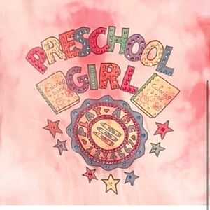 "Preschool Girl" 100% Cotton Pink Tie Dye Long Sleeve Shirt Size: 5 (Girl)